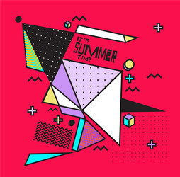 triangle geometric forms for summer design event vector