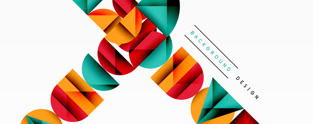 abstract geometric pattern colorful overlapping vector image