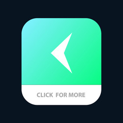 Arrow back sign mobile app button android and ios vector