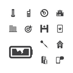7 center icons Royalty Free Vector Image - VectorStock