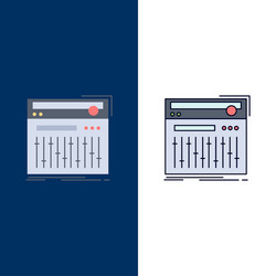 control controller midi studio sound flat color vector image