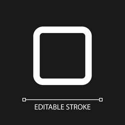 stop button pixel perfect white linear ui icon vector image