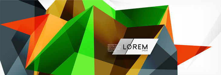 mosaic triangular low poly style abstract vector image