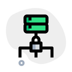 server a device for controlling network resources vector image