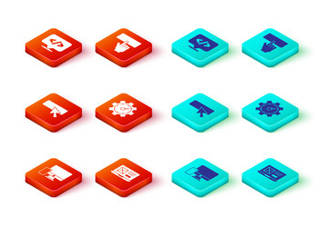set monitor and mobile ui ux design website vector image