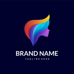 Female fashion logo vector