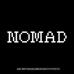 nomad futuristic and elegant alphabet font vector image