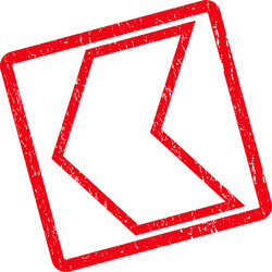 Arrowhead left icon rubber stamp Royalty Free Vector Image