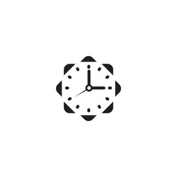 Clock icon logo design template Royalty Free Vector Image