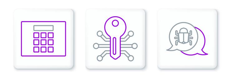 set line system bug password protection and smart vector image