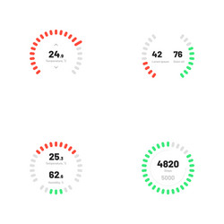 control knob used for regulating dashboard ui vector image