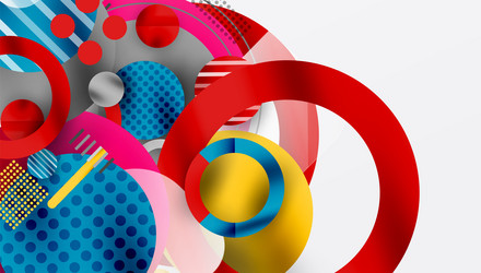 abstract circle design with overlapping vector image