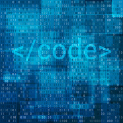 binary code digital technology background vector image
