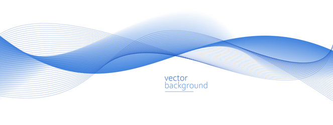 flowing blue curve shape with soft gradient vector image