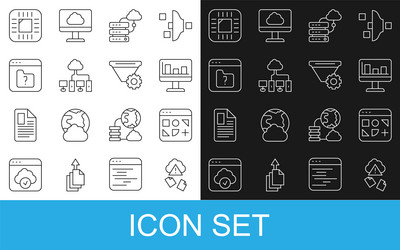 Set line cloud hacking different files monitor vector