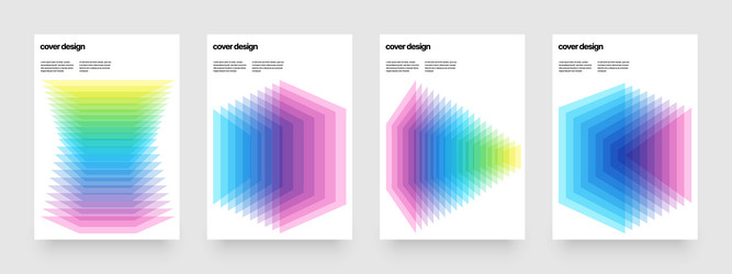 template with colorful gradient blended shapes vector image