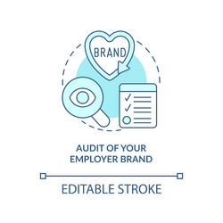 audit of your employer brand turquoise concept vector