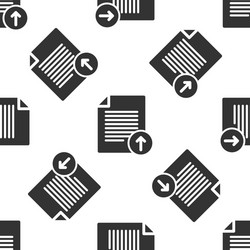 grey upload file icon isolated seamless pattern vector image