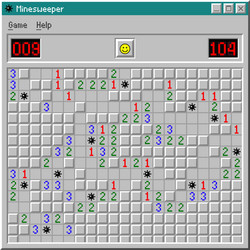retro computer game sapper classic pixel logic vector image