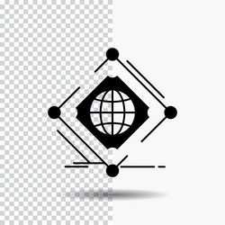 Complex global internet net web glyph icon vector