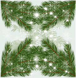 Pine Tree Winter Background Vector Image