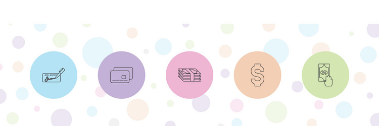 5 payment icons vector