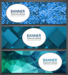 abstract banners set with different patterns vector