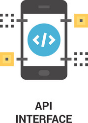 api interface icon vector image
