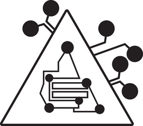 Computer circuit triangle electronic component vector