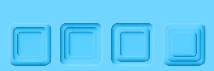 abstract 3d geometric square shapes with rounded vector image