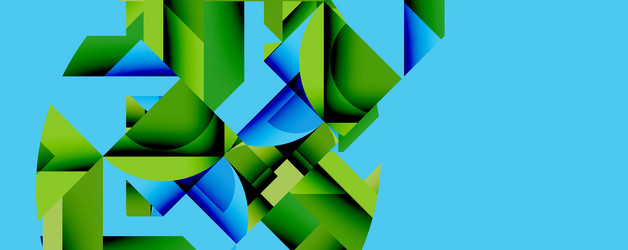 abstract geometric shapes overlap creating vector image