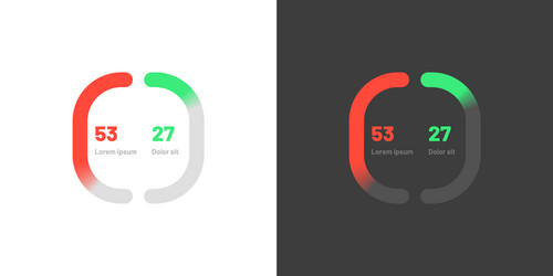 control knob used for regulating dashboard ui vector image