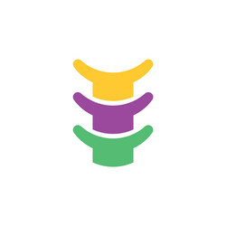 Spine logo icon design element Royalty Free Vector Image