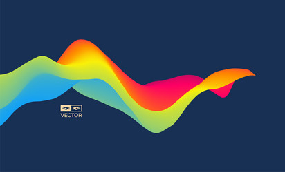 3d wavy background dynamic effect abstract vector image
