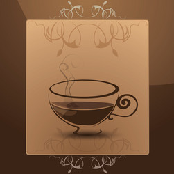 Coffee mug in the frame vector