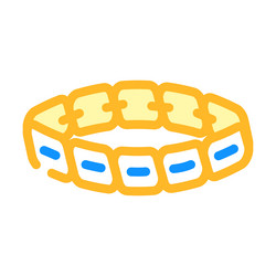 gold bracelet color icon vector