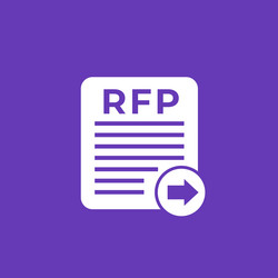 rfp send request for a proposal icon vector