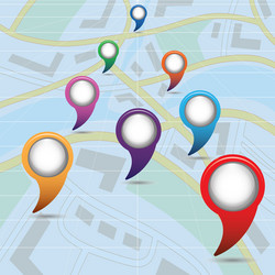 set of tourism service map pointers vector image