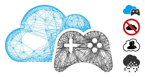 Net cloud game controller mesh vector