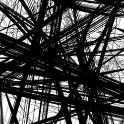 random intersecting lines geometric pattern vector image