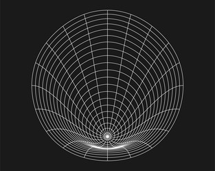 cyber distorted grid retro punk design element vector image
