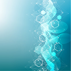 geometric abstract background with connected line vector