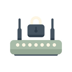 wifi router providing secure internet connection vector image