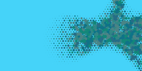 geometric multi size hexagon with color vector
