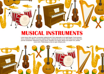 music poster of musical instruments vector