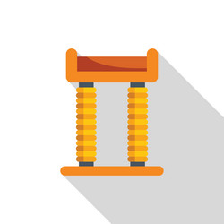 cat tree with two scratching posts and a platform vector image