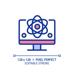 Computer science and stem pixel perfect rgb color vector