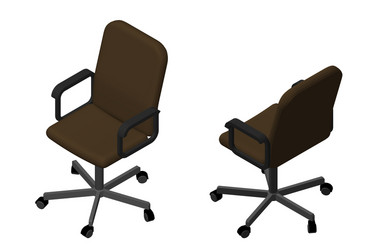 office chair isolated on white background 3d vector