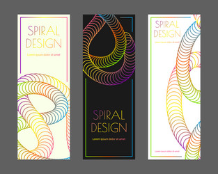 a colorful spiral design template vector image