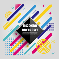 abstract colorful geometric pattern design vector image